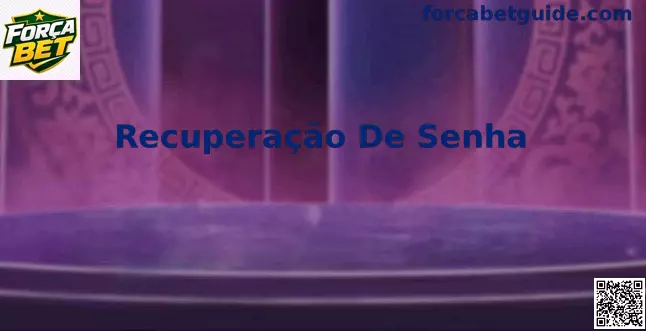 Interface de Recuperação de Senha Força Bet